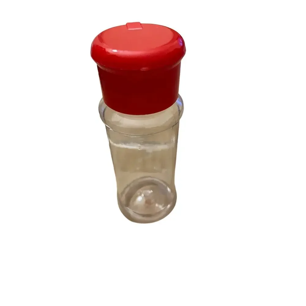 Shakers bulk count 34 clear plastic with red flip caps 4 inches